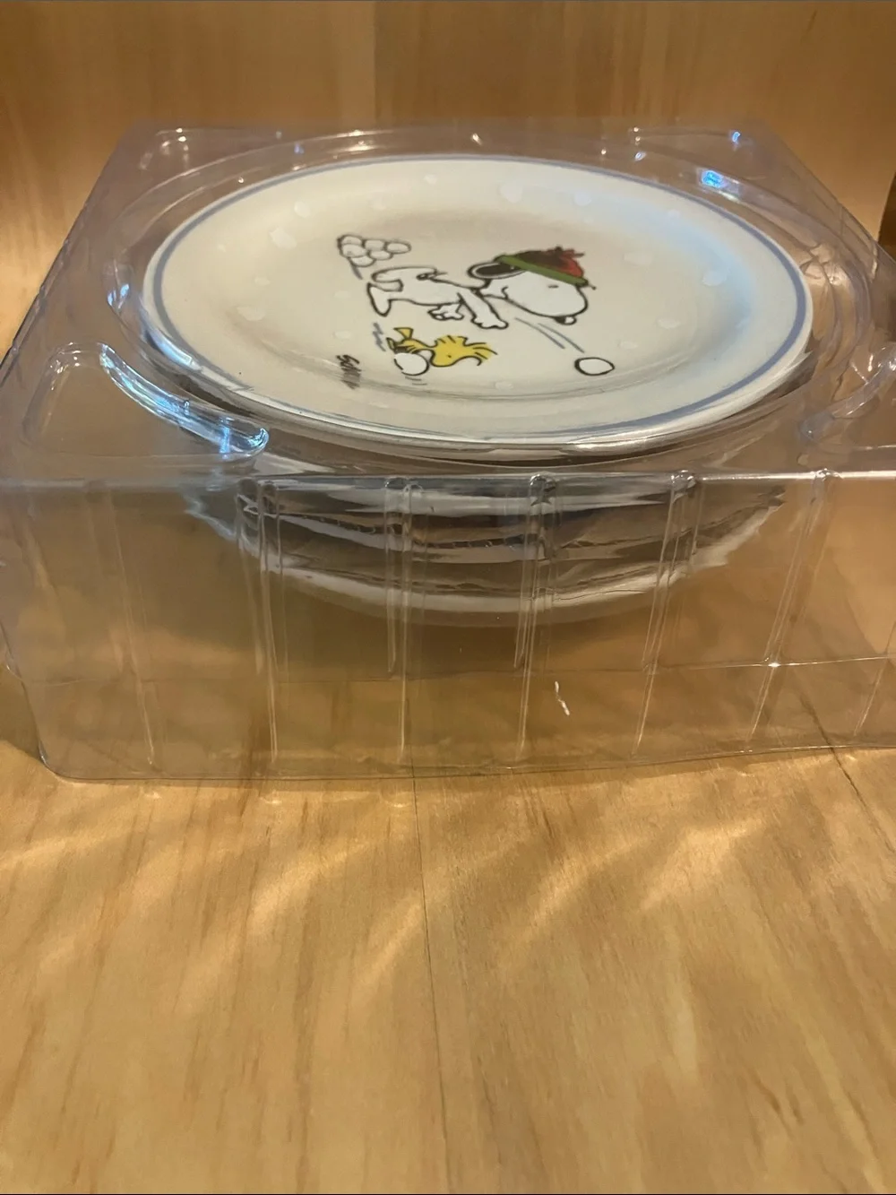 Hallmark Peanuts Porcelain Dessert Plate Set - 4 Winter Scenes